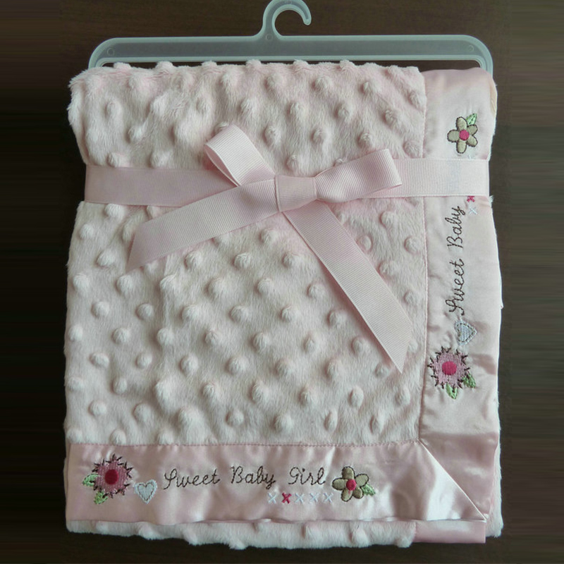 Bubble-Quilted Embroidered Satin Blanket - Image 5