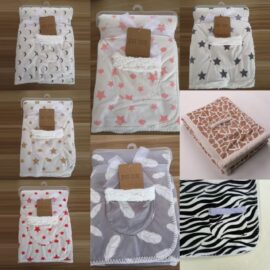 Super Soft Printed Blanket with Pocket